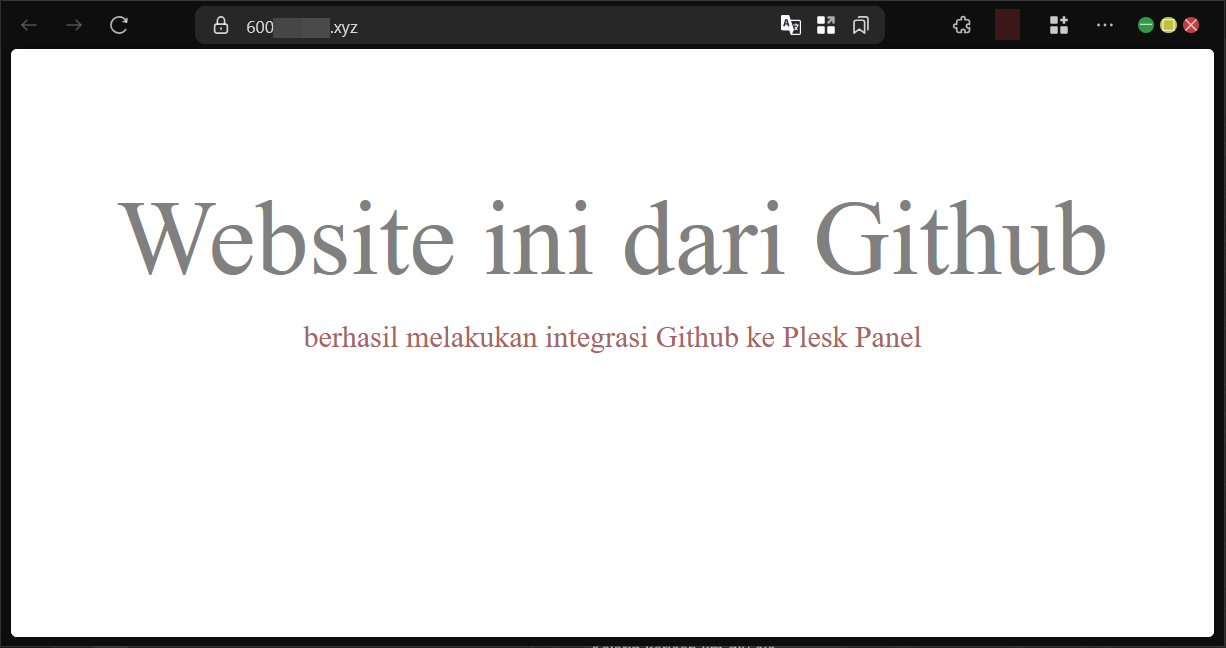 Cara Koneksikan File Pada Git Repository ke Plesk Panel