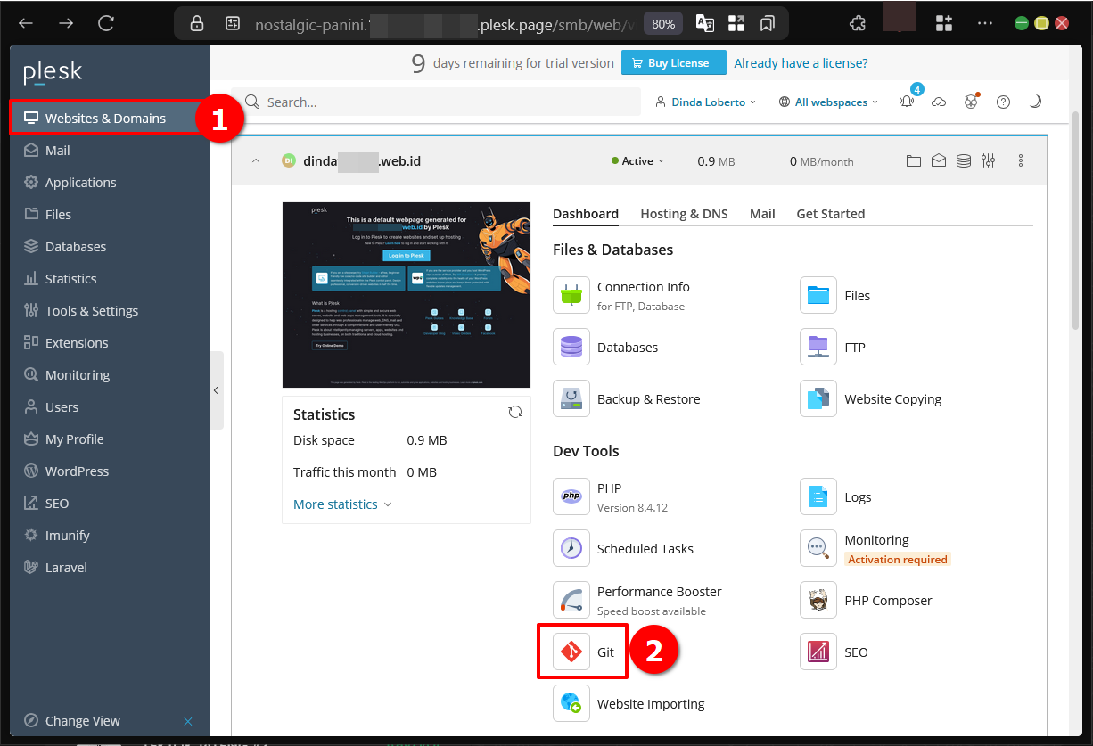 Cara Koneksikan File Pada Git Repository ke Plesk Panel