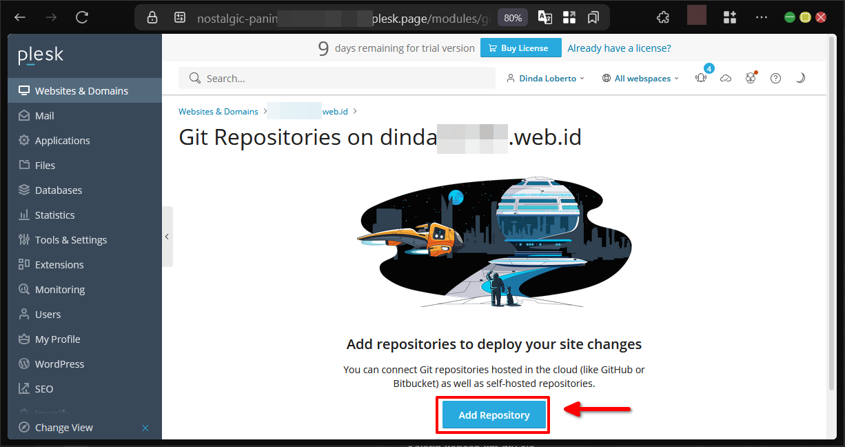 Cara Koneksikan File Pada Git Repository ke Plesk Panel