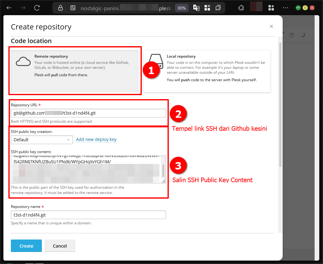 Cara Koneksikan File Pada Git Repository ke Plesk Panel