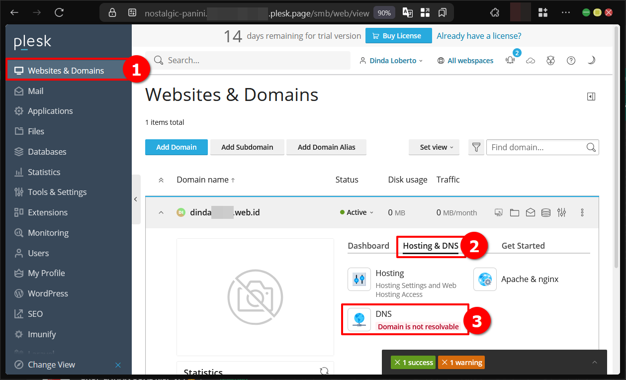 Cara Mengelola DNS Record Di Plesk Panel Agar Web Online