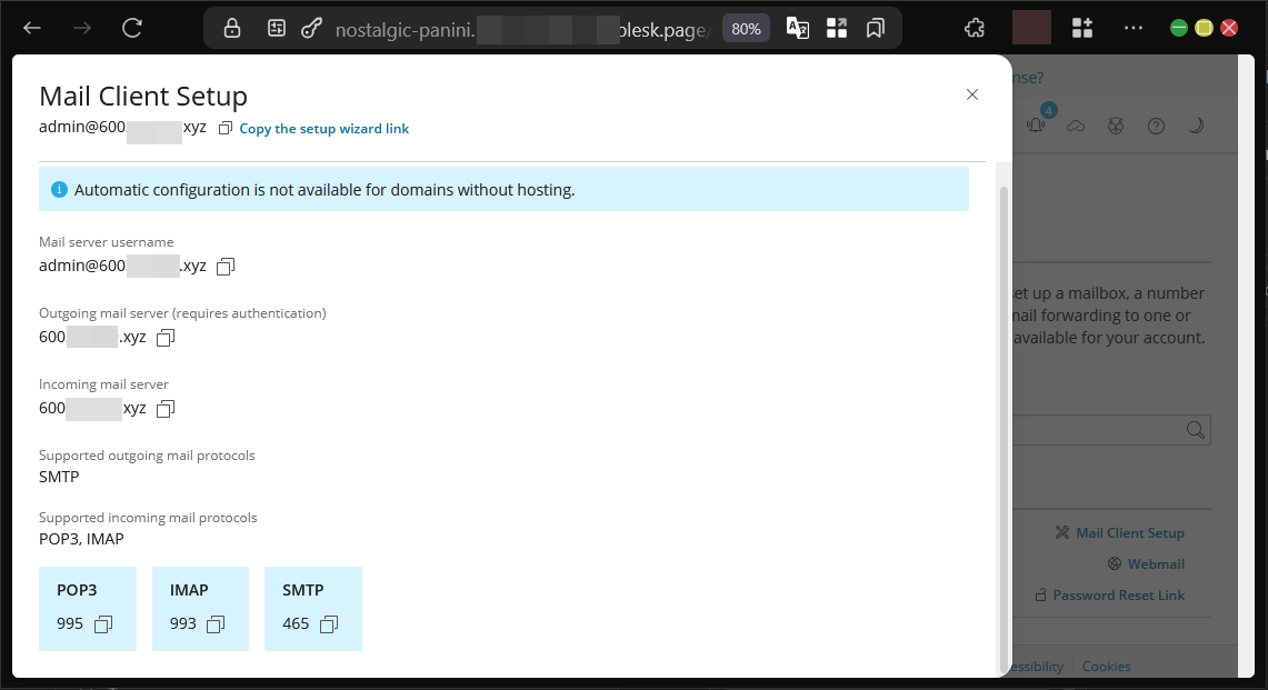 Cara Menyambungkan Email Plesk Panel ke Mail Client