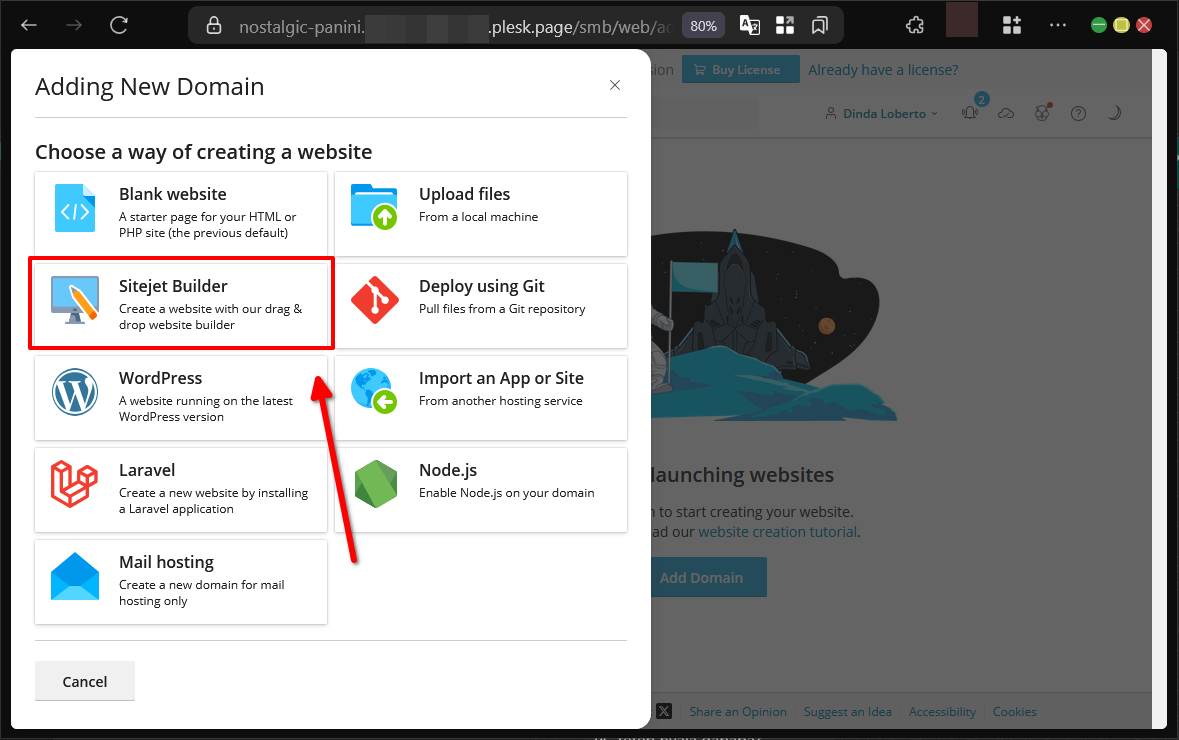 Cara Buat Web Tanpa Coding Dengan Sitejet di Plesk Panel