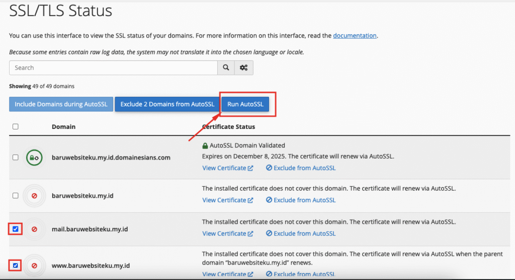 Membuat Subdomain di cPanel