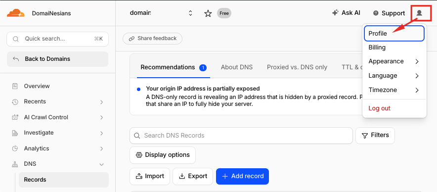 Cara Sinkronisi Cloudflare API ke CyberPanel di VPS 6 Cloudflare API ke CyberPanel
