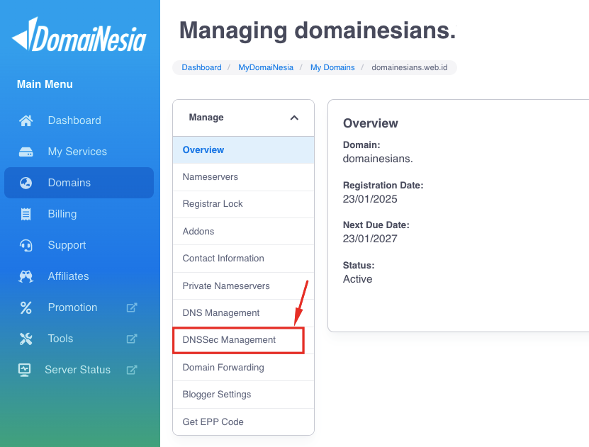 Cara Aktifkan Domain Cloudflare DNSSec di MyDomaiNesia 8 Cloudflare DNSSec di MyDomaiNesia