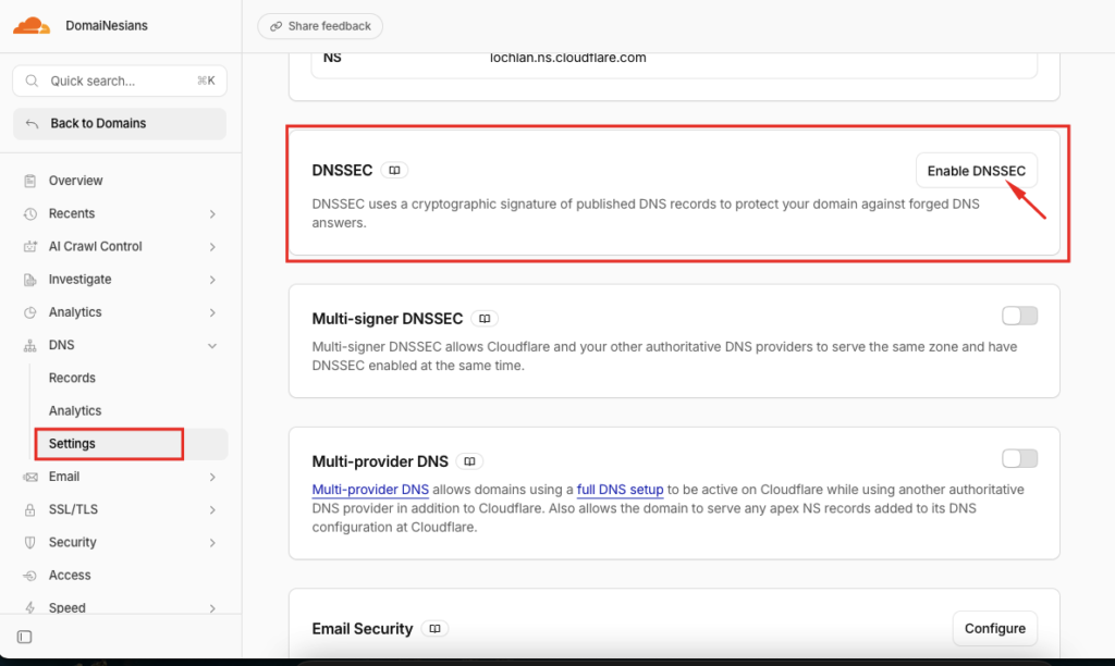 Cara Aktifkan Domain Cloudflare DNSSec di MyDomaiNesia 6 Cloudflare DNSSec di MyDomaiNesia