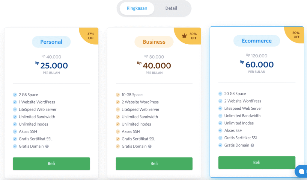 Order Layanan WordPress Hosting di DomaiNesia