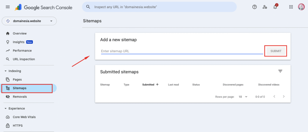 Install Google Search Console