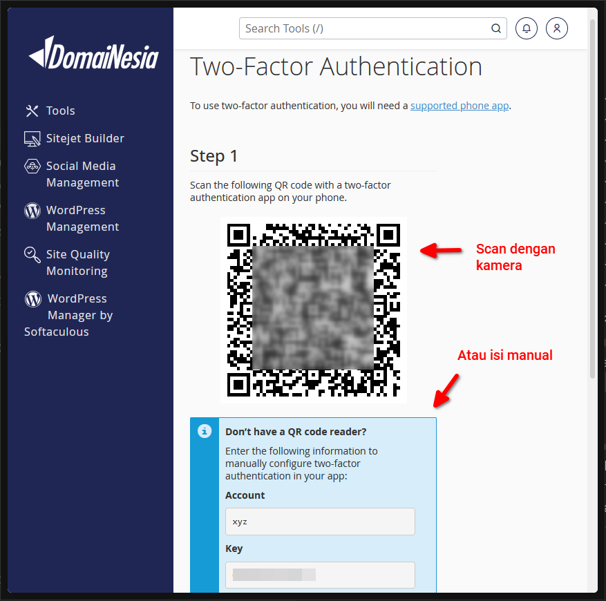 Cara Aktifkan Two-Factor Authentication atau 2FA di cPanel