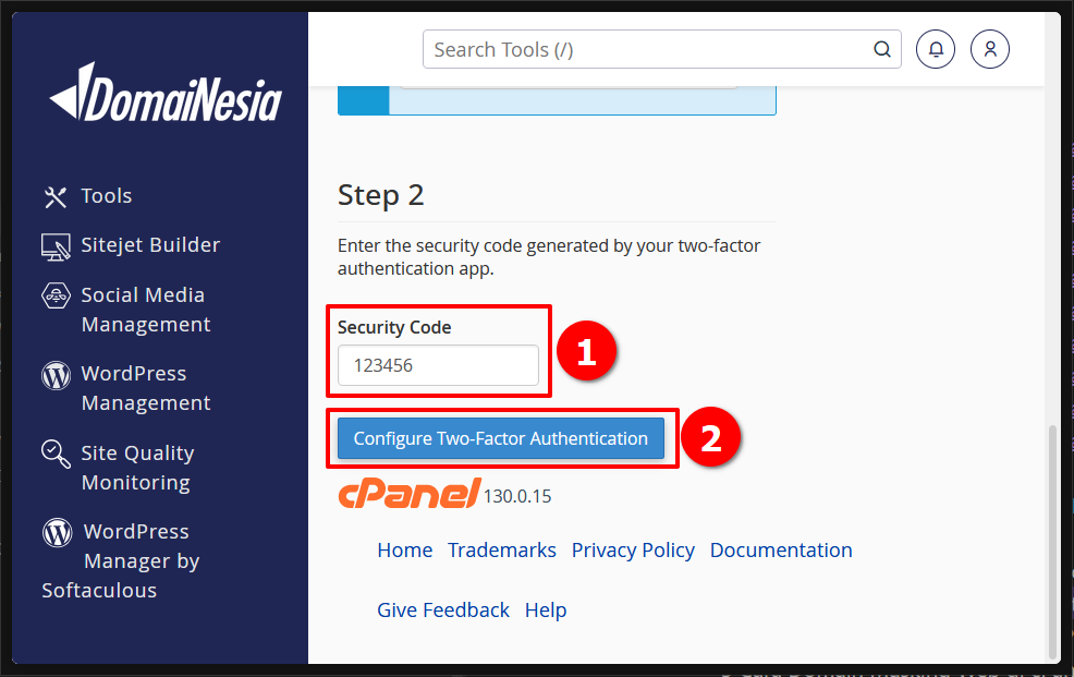 Cara Aktifkan Two-Factor Authentication atau 2FA di cPanel