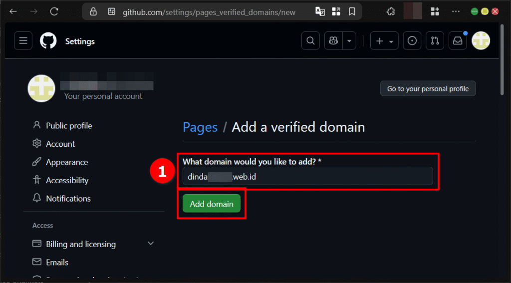 Cara Custom Domain di Github Pages Pada Repository