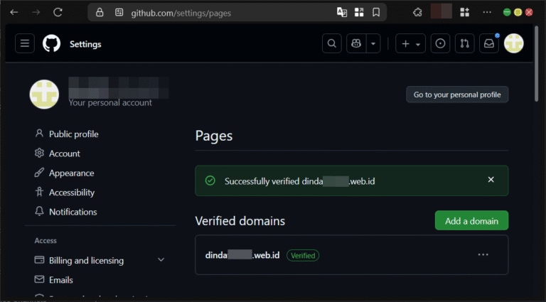 Cara Custom Domain di Github Pages Pada Repository
