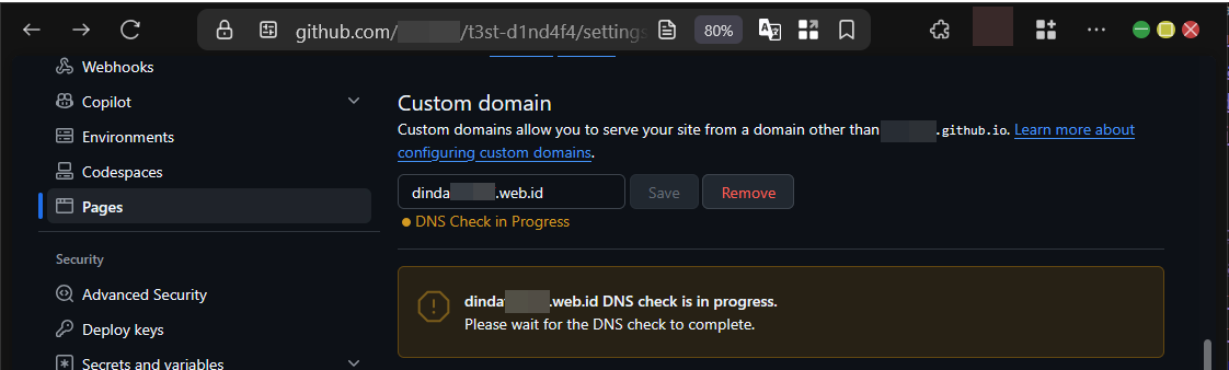 Cara Custom Domain di Github Pages Pada Repository 19 Cara Custom Domain di Github Pages Pada Repository