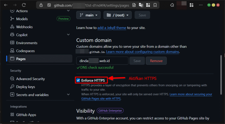 Cara Custom Domain di Github Pages Pada Repository