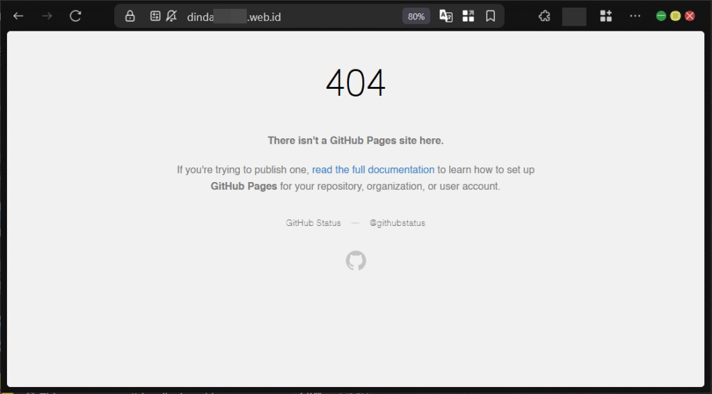 Cara Custom Domain di Github Pages Pada Repository