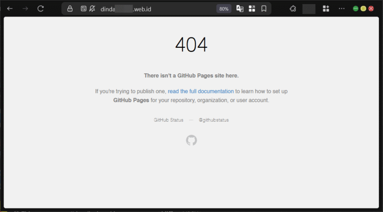 Cara Custom Domain di Github Pages Pada Repository