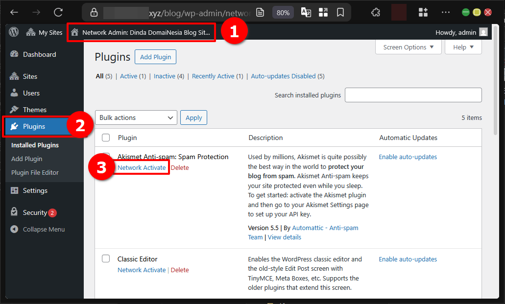 Cara Install Plugin di WordPress Pada Multisite Network