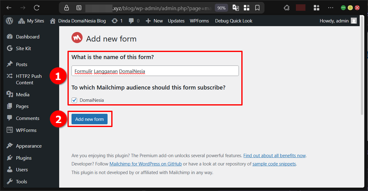 Cara Membuat Email Newsletter Mailchimp di WordPress