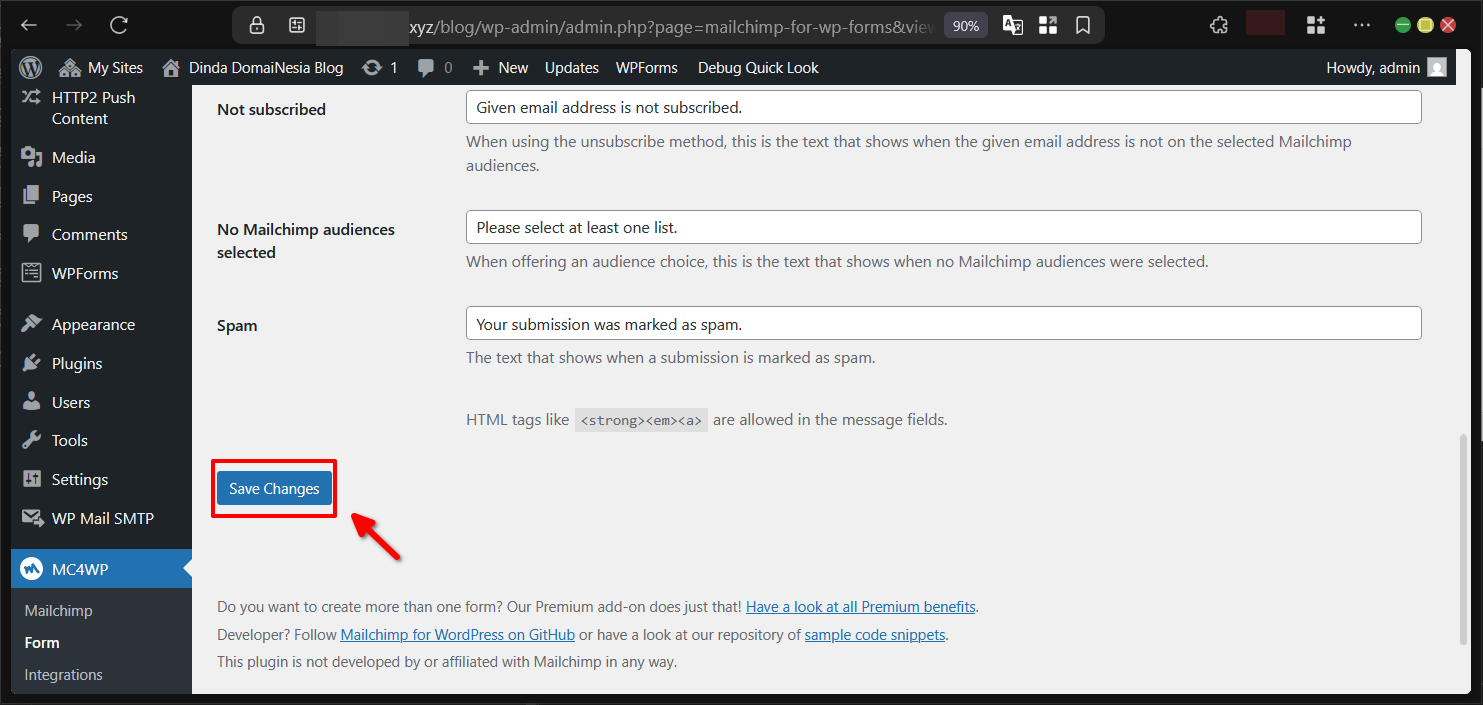 Cara Membuat Email Newsletter Mailchimp di WordPress