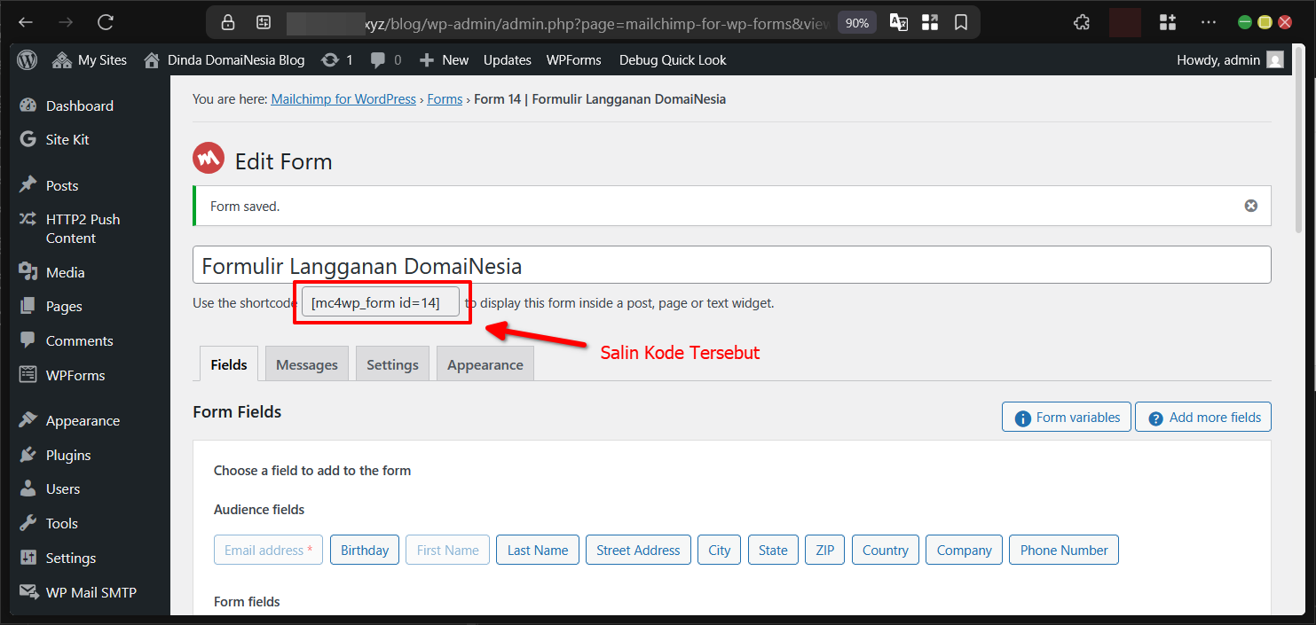 Cara Membuat Email Newsletter Mailchimp di WordPress