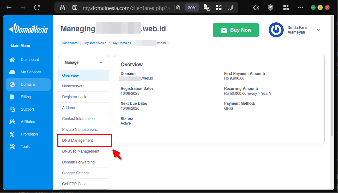 Cara Menghubungkan Subdomain Ke VPS Pada MyDomaiNesia