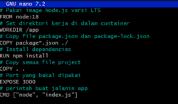 Instalasi dan Setup Node.js di Docker 2 Dockerfile Node