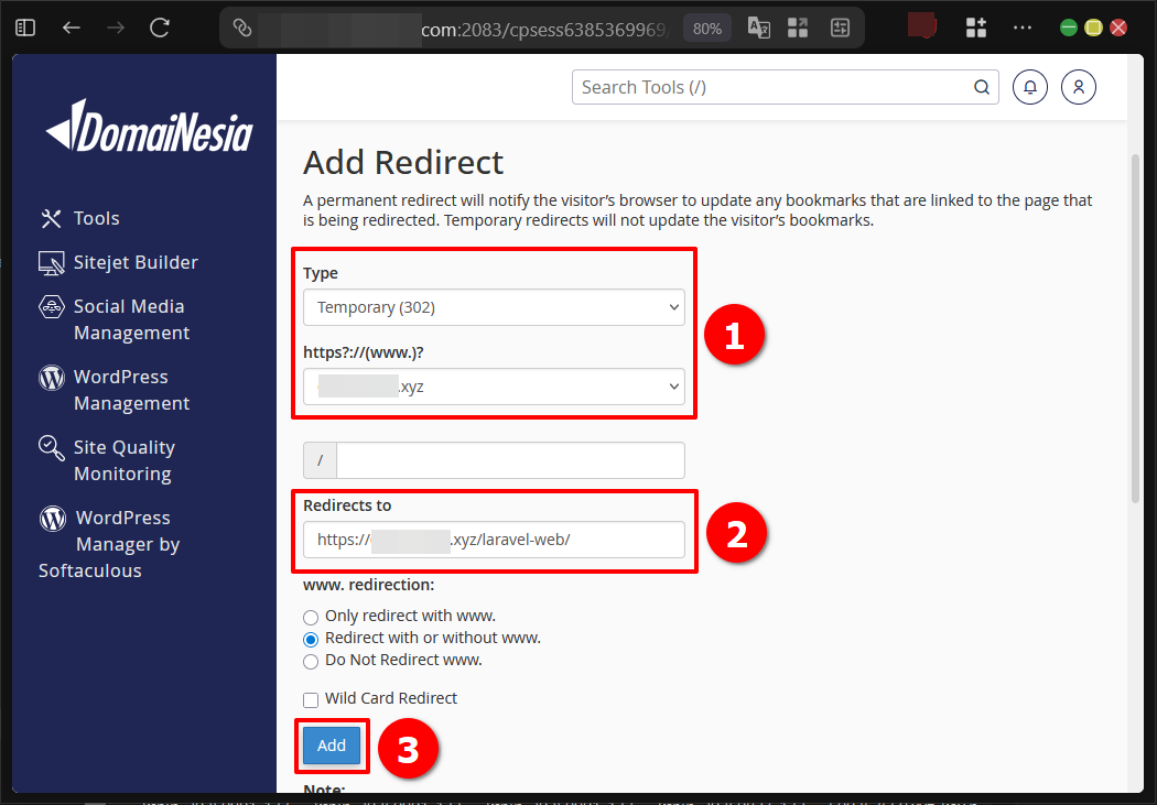 2 Cara Domain Masking di cPanel iframe dan Redirects