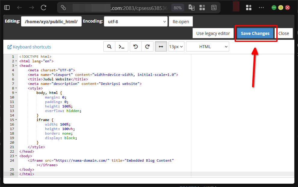 2 Cara Domain Masking di cPanel iframe dan Redirects