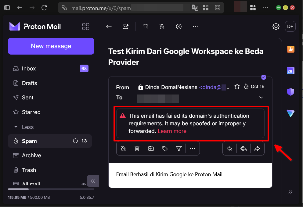 Konfigurasi Email di Google Workspace Agar Tidak ke SPAM