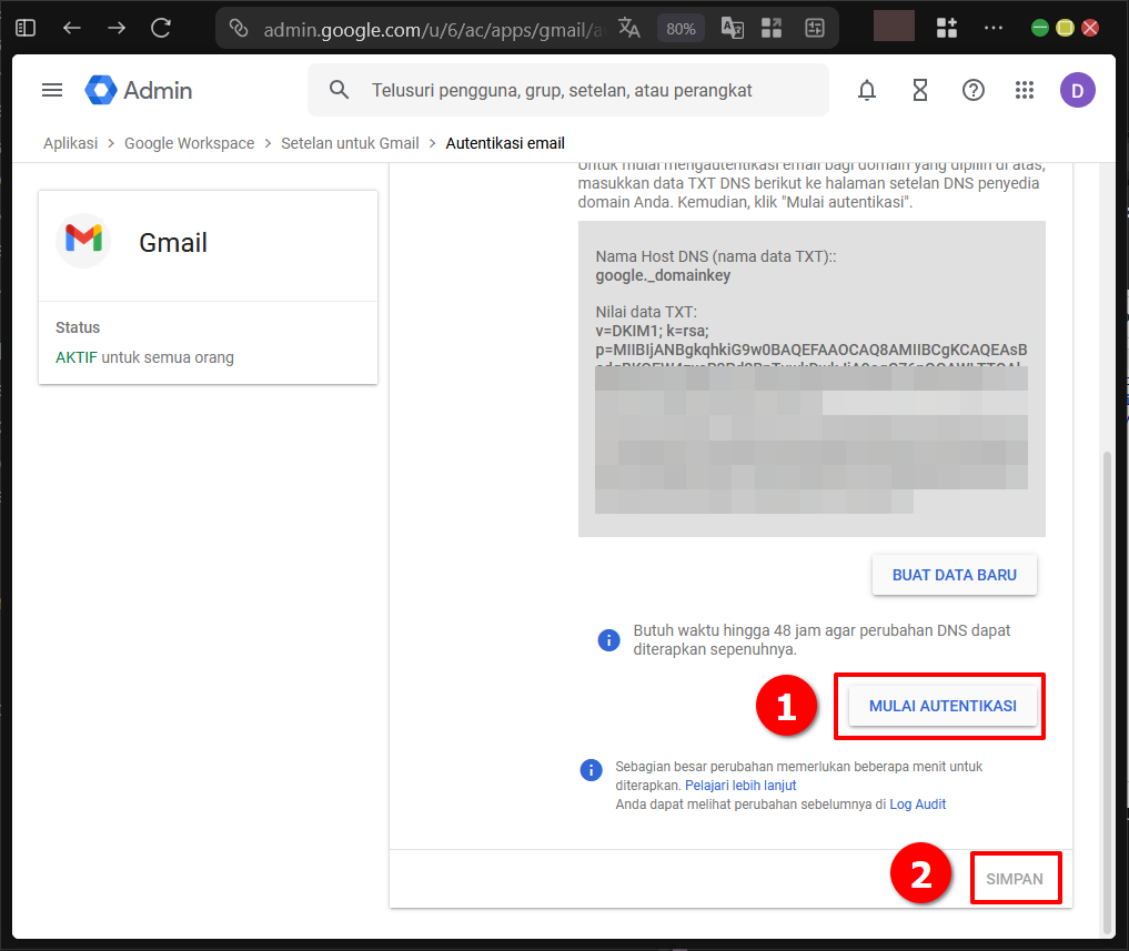 Konfigurasi Email di Google Workspace Agar Tidak ke SPAM