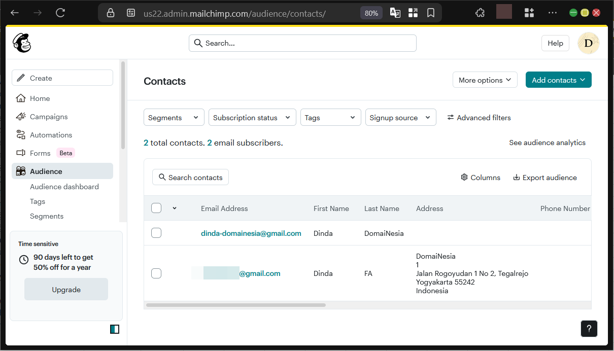 Panduan Dasar Email Campaign di Mailchimp Secara Gratis