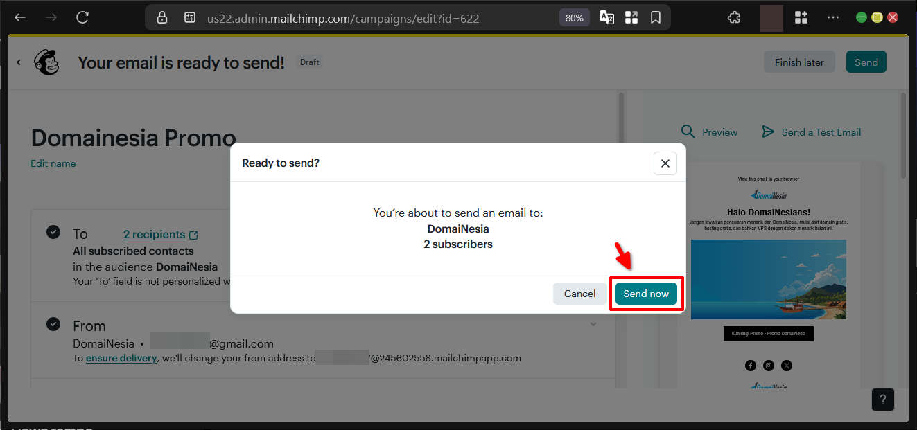 Panduan Dasar Email Campaign di Mailchimp Secara Gratis