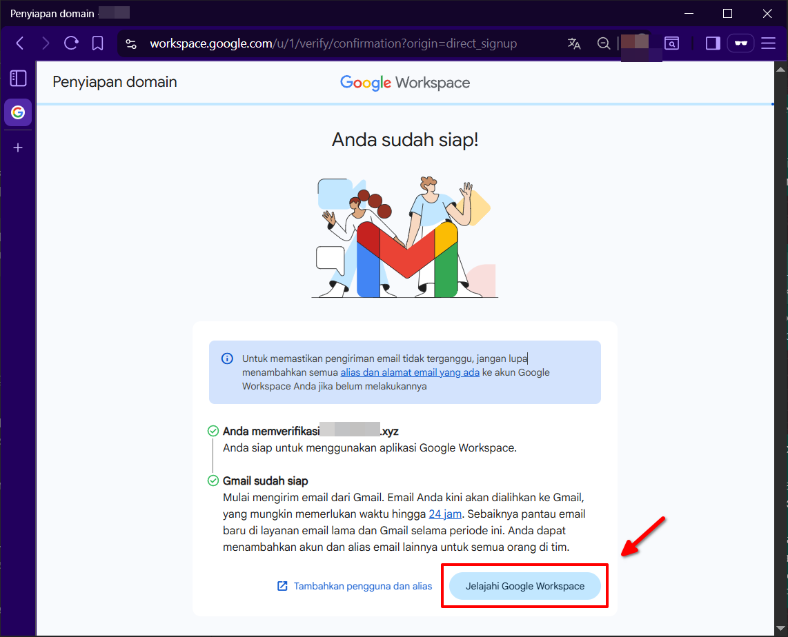 Panduan Koneksi Email Google Workspace ke Domain Utama 26 Panduan Koneksi Email Google Workspace ke Domain Utama