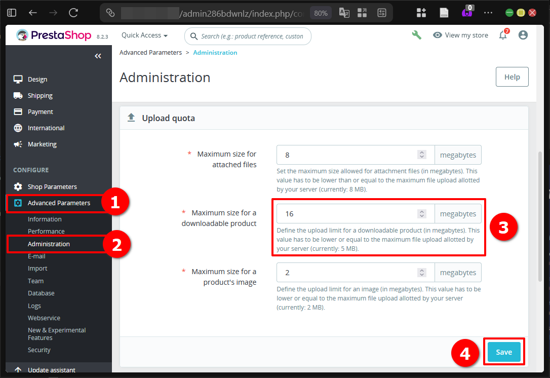 2 Cara Atasi Eror Memory Limit & Upload Size di PrestaShop 11 2 Cara Atasi Eror Memory Limit & Upload Size di PrestaShop