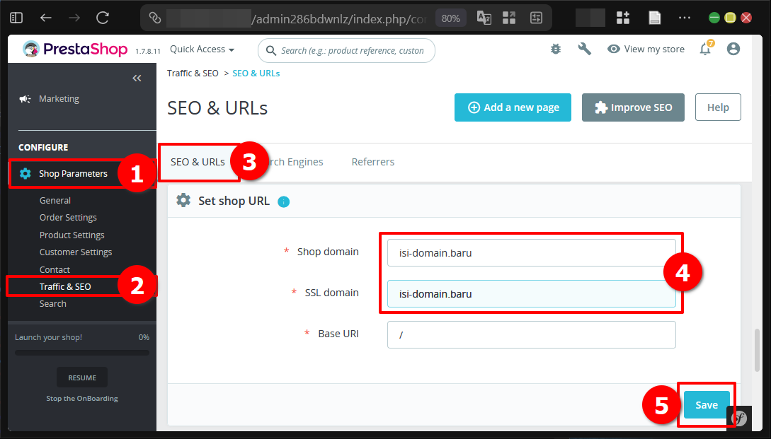 Panduan Ganti Domain Utama di PrestaShop Dari Yang Lama 6 Panduan Ganti Domain Utama di PrestaShop Dari Yang Lama