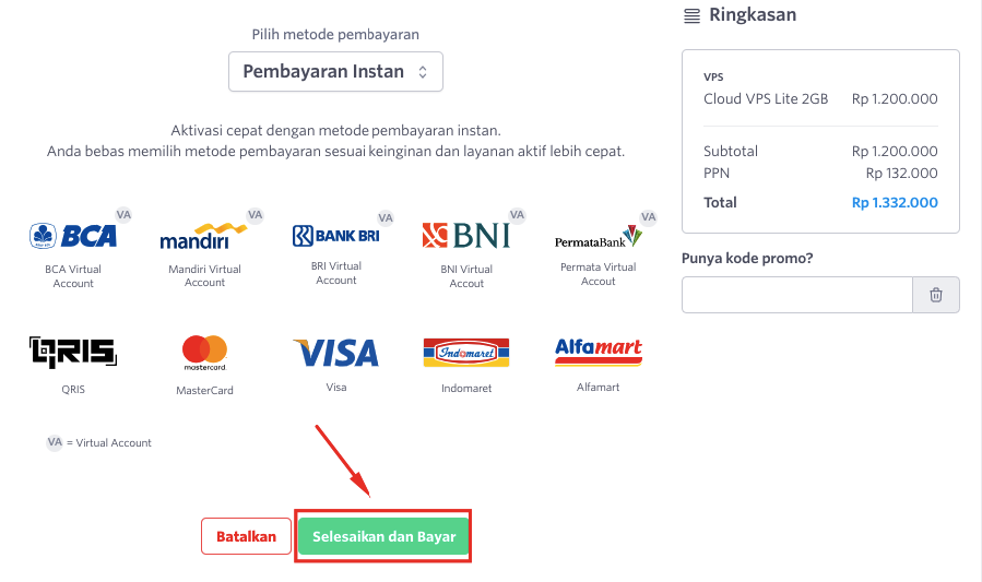Cara Order Cloud VPS Lite