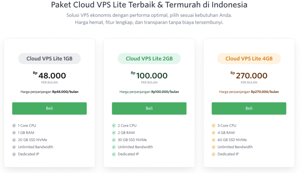 Cara Order Cloud VPS Lite