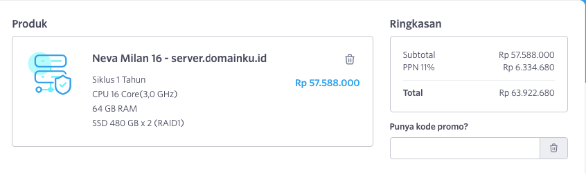 Cara Order Dedicated Server