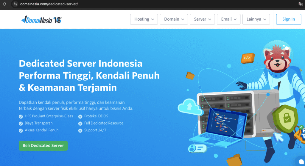 Cara Order Dedicated Server