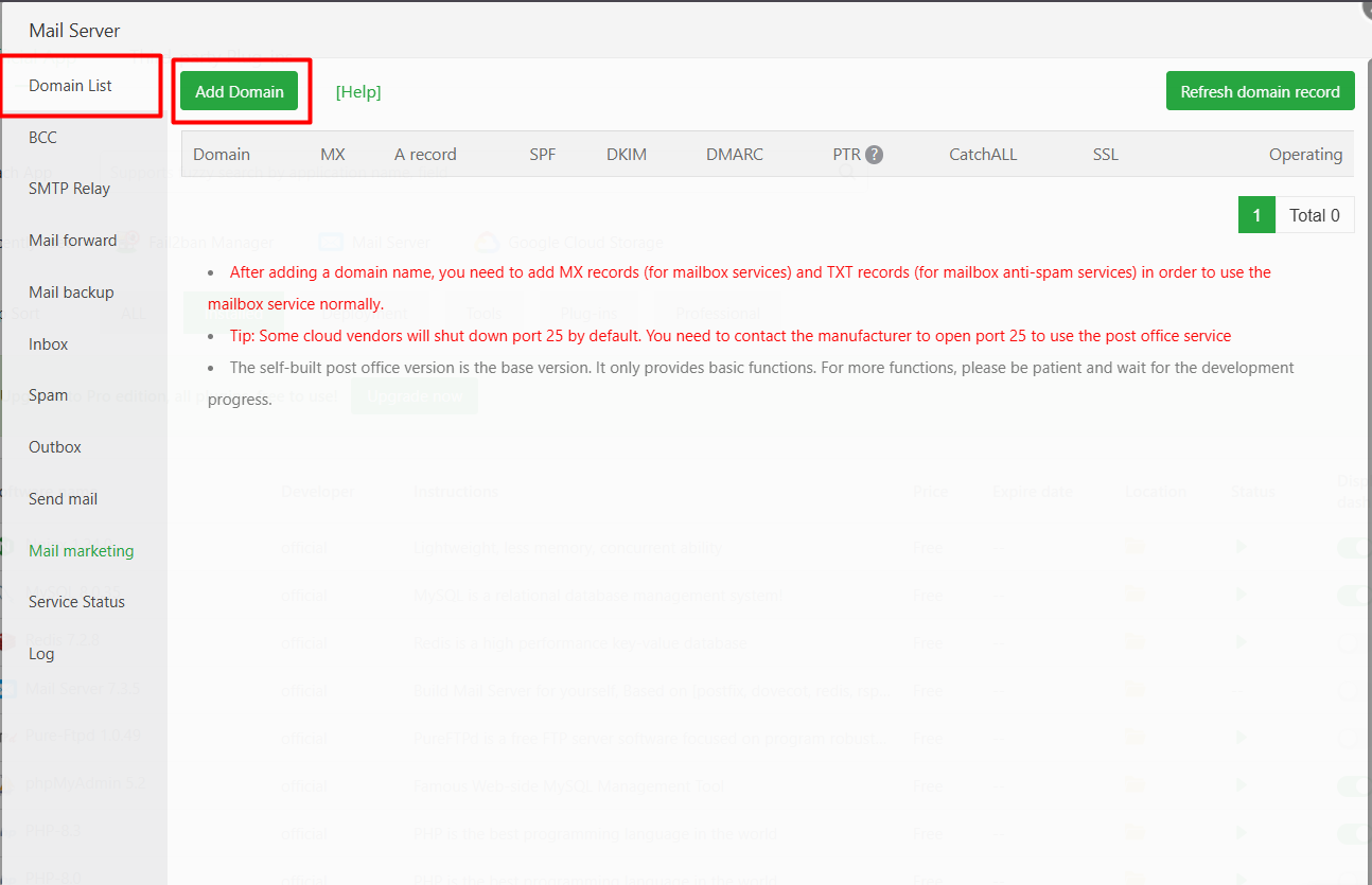 Cara Instal Mail Server di aaPanel untuk Kirim Email di VPS 6 Cara Instal Mail Server di aaPanel untuk Kirim Email di VPS 5