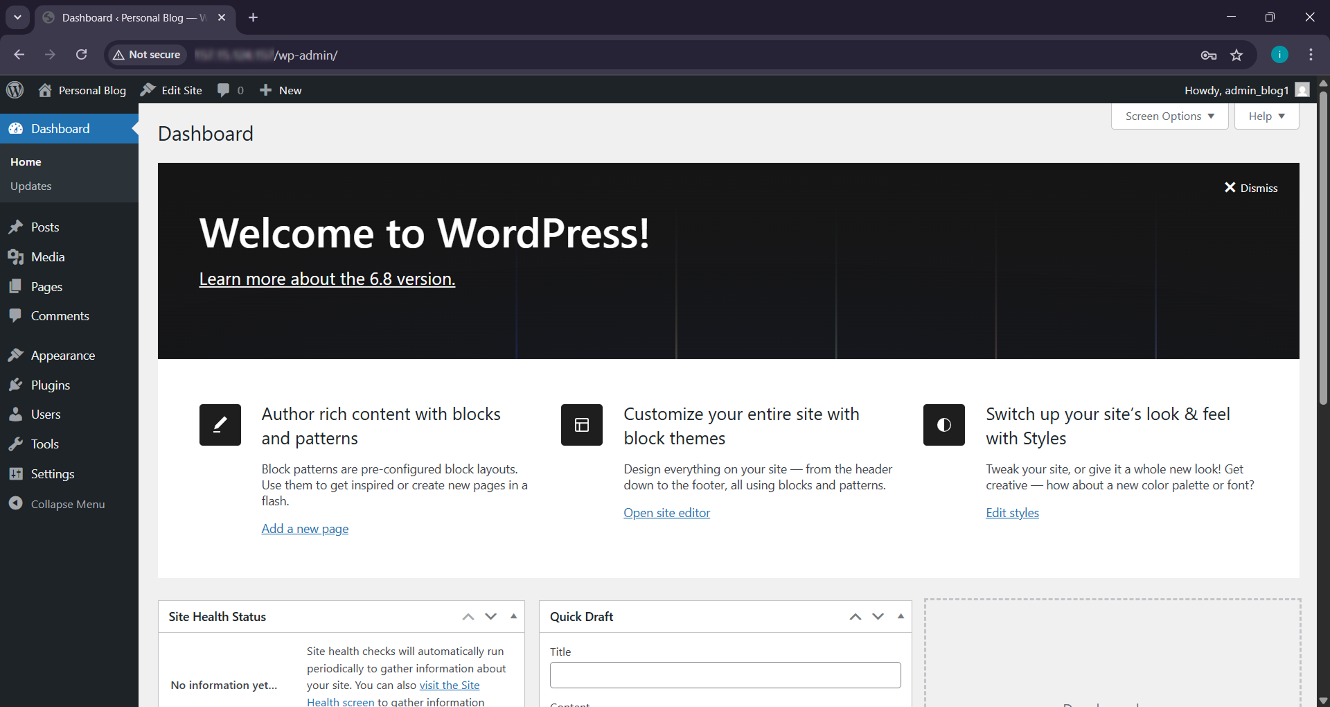 Tutorial Mudah Instal WordPress di VPS Menggunakan Nginx! 9 Dashboard WordPress