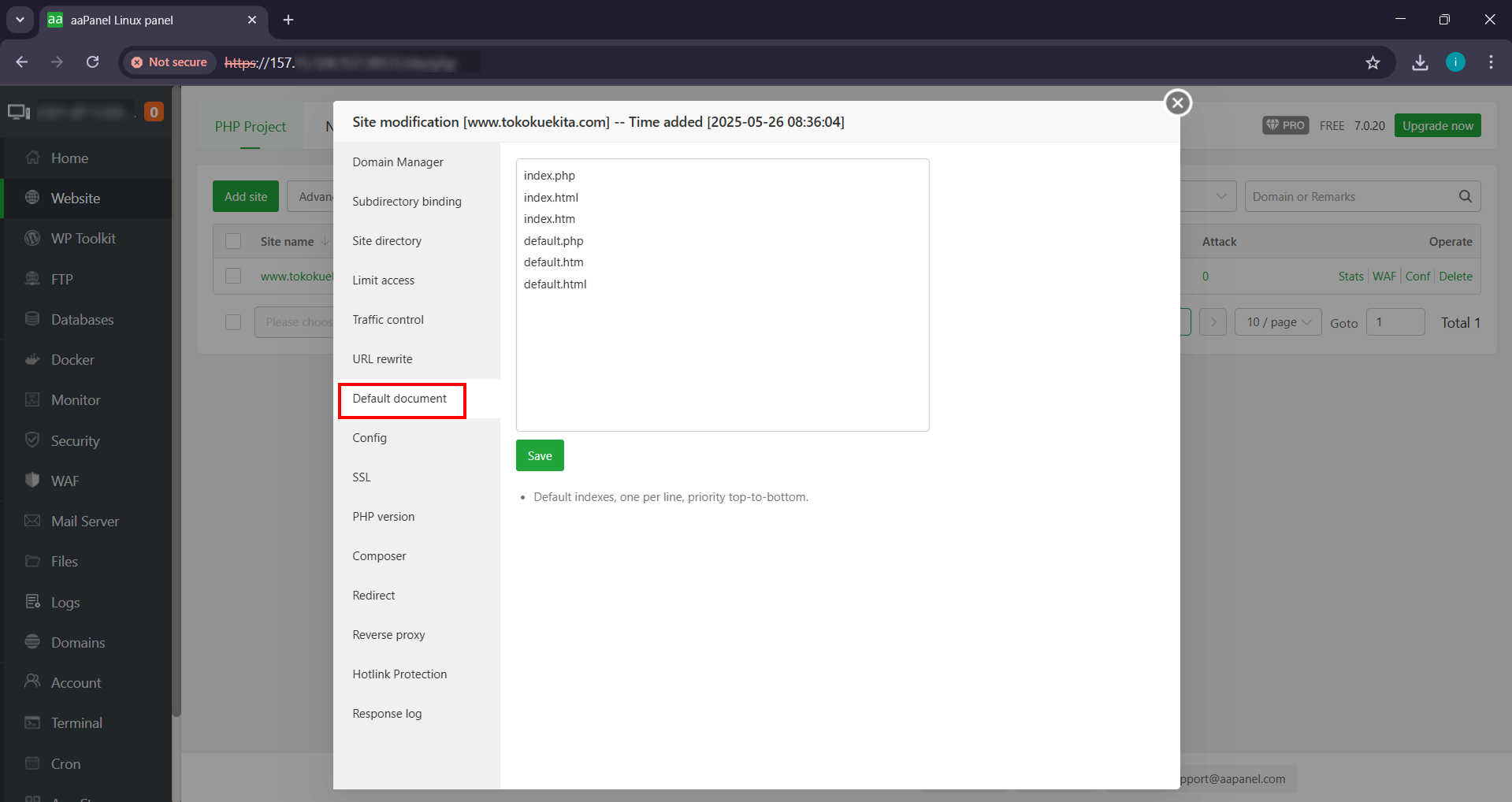 Cara Menambah & Mengelola Website di aaPanel, Cuma 5 Menit 12 Cara Menambah & Mengelola Website di aaPanel, Cuma 5 Menit 11