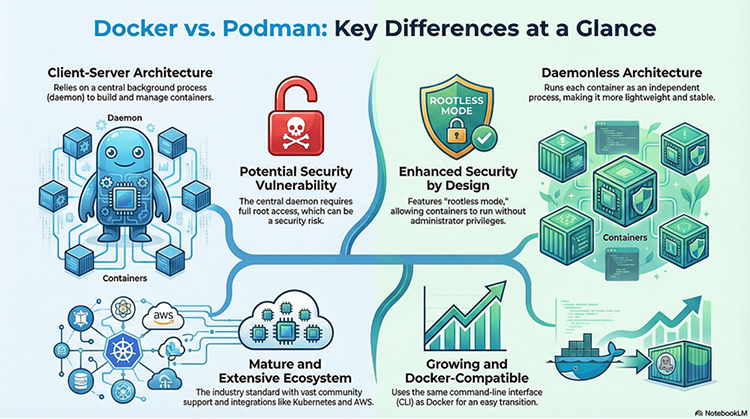 Perbandingan Docker vs Podman untuk Container 2 Docker vs Podman