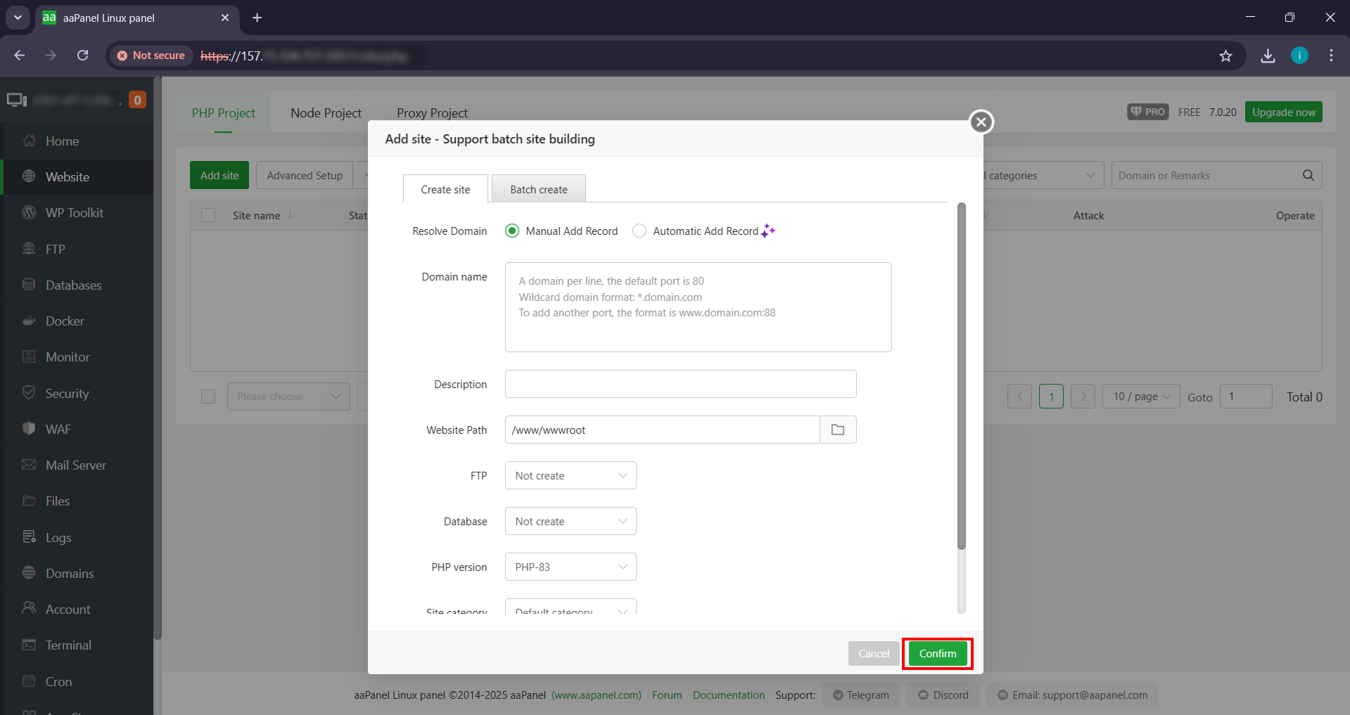 Cara Instal WordPress di aaPanel untuk Pemula (Step-by-Step) 5 Cara Instal WordPress di aaPanel untuk Pemula (Step-by-Step) 4