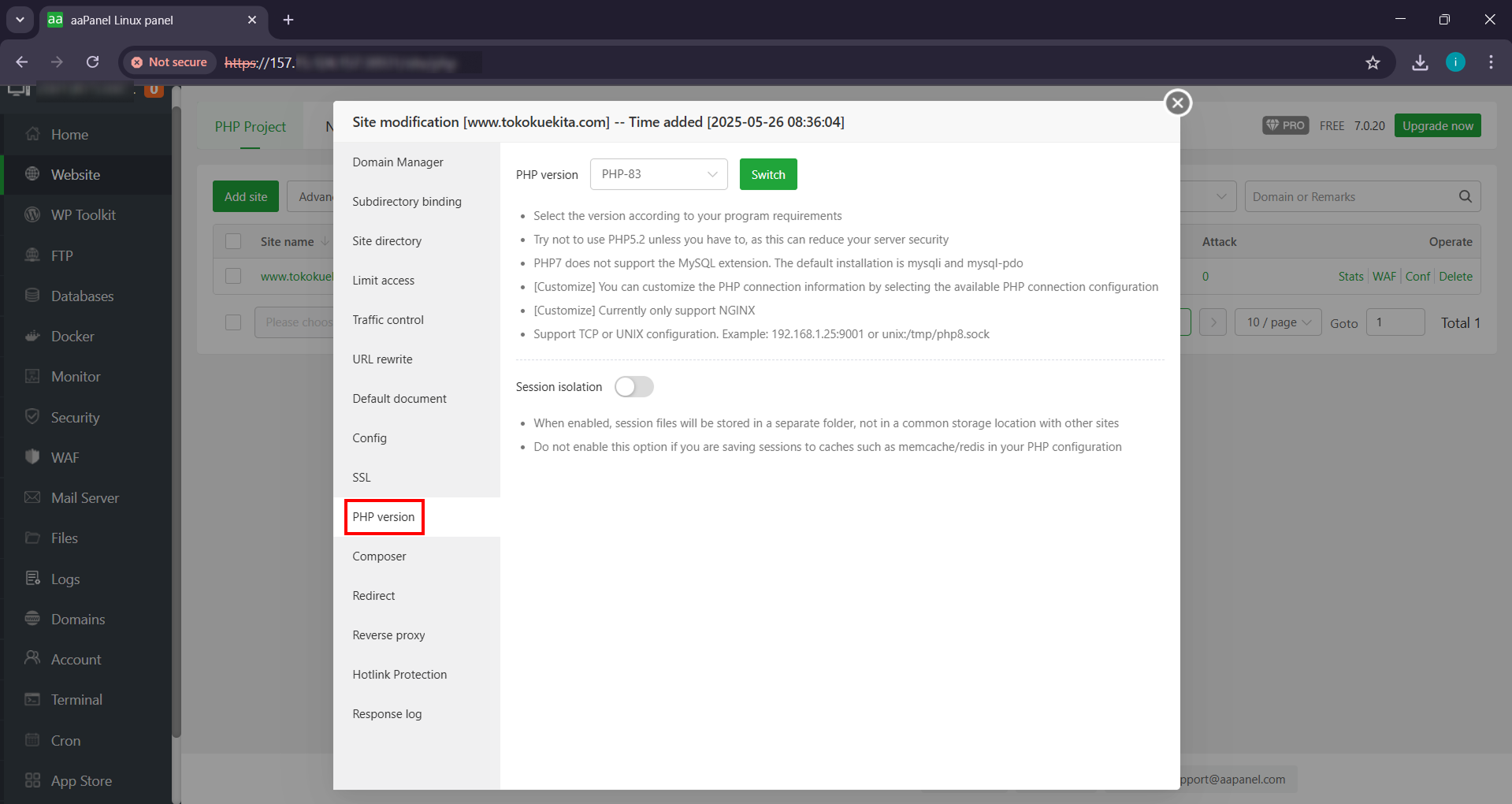 Cara Menambah & Mengelola Website di aaPanel, Cuma 5 Menit 14 Cara Menambah & Mengelola Website di aaPanel, Cuma 5 Menit 13