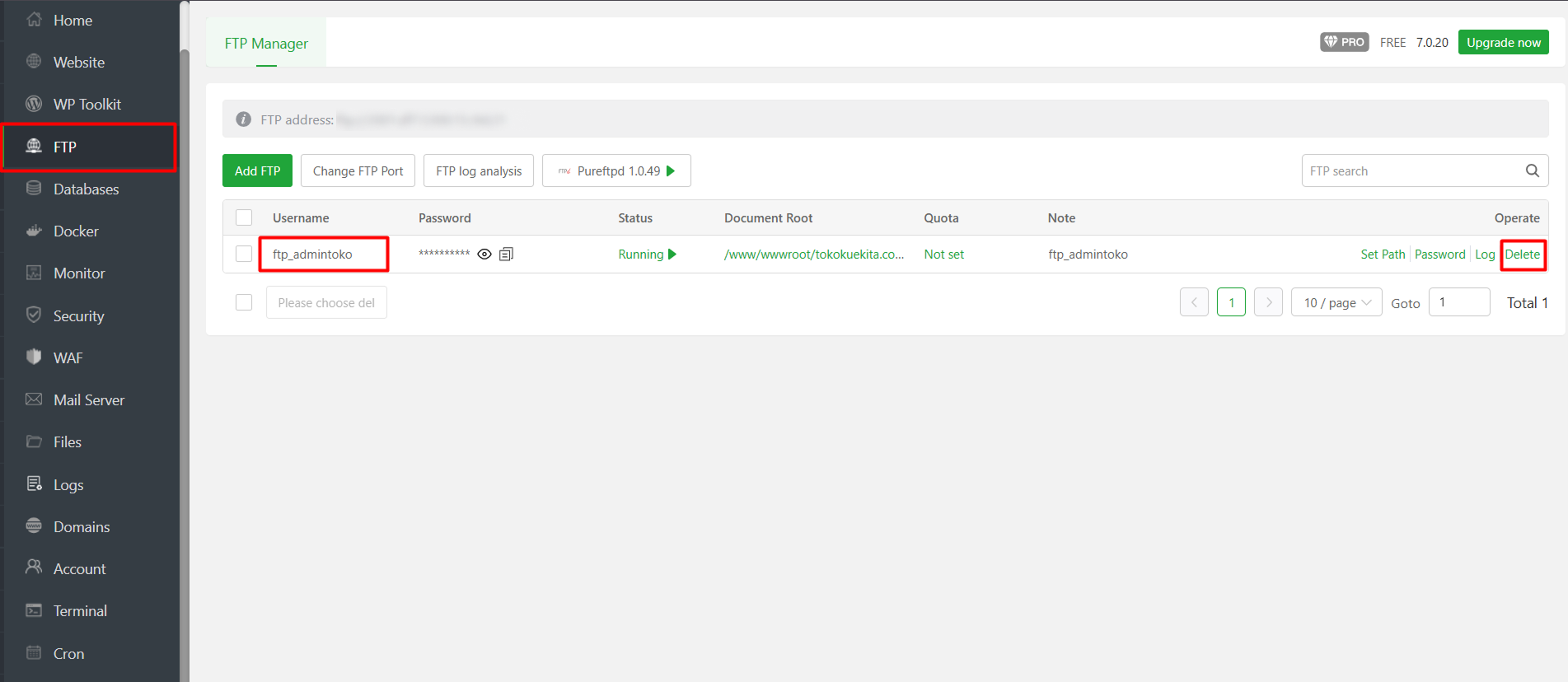 Tutorial Lengkap Cara Menambahkan User FTP di aaPanel 11 Tutorial Lengkap Cara Menambahkan User FTP di aaPanel 10