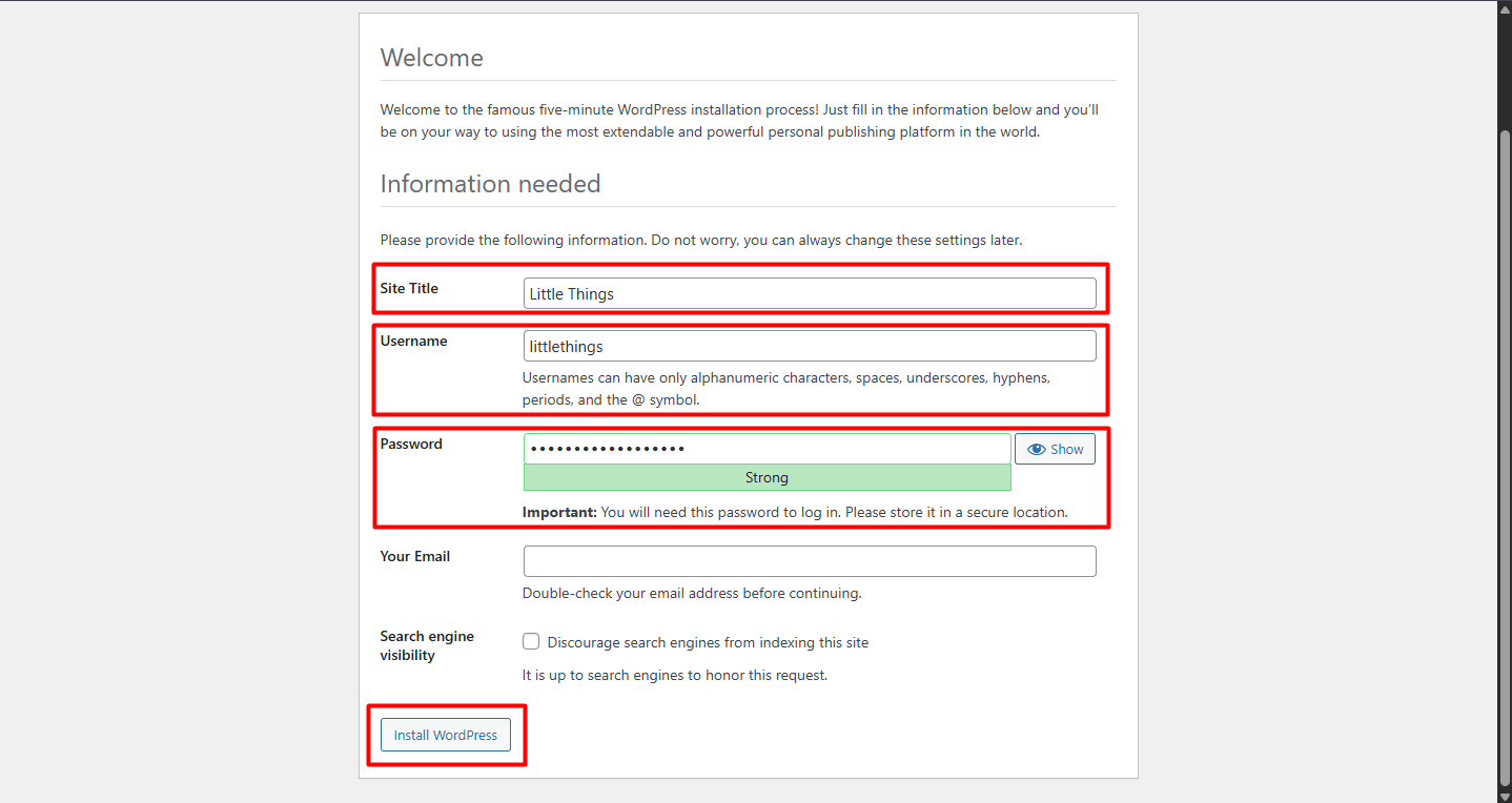 Cara Instal WordPress di aaPanel untuk Pemula (Step-by-Step) 11 Cara Instal WordPress di aaPanel untuk Pemula (Step-by-Step) 10