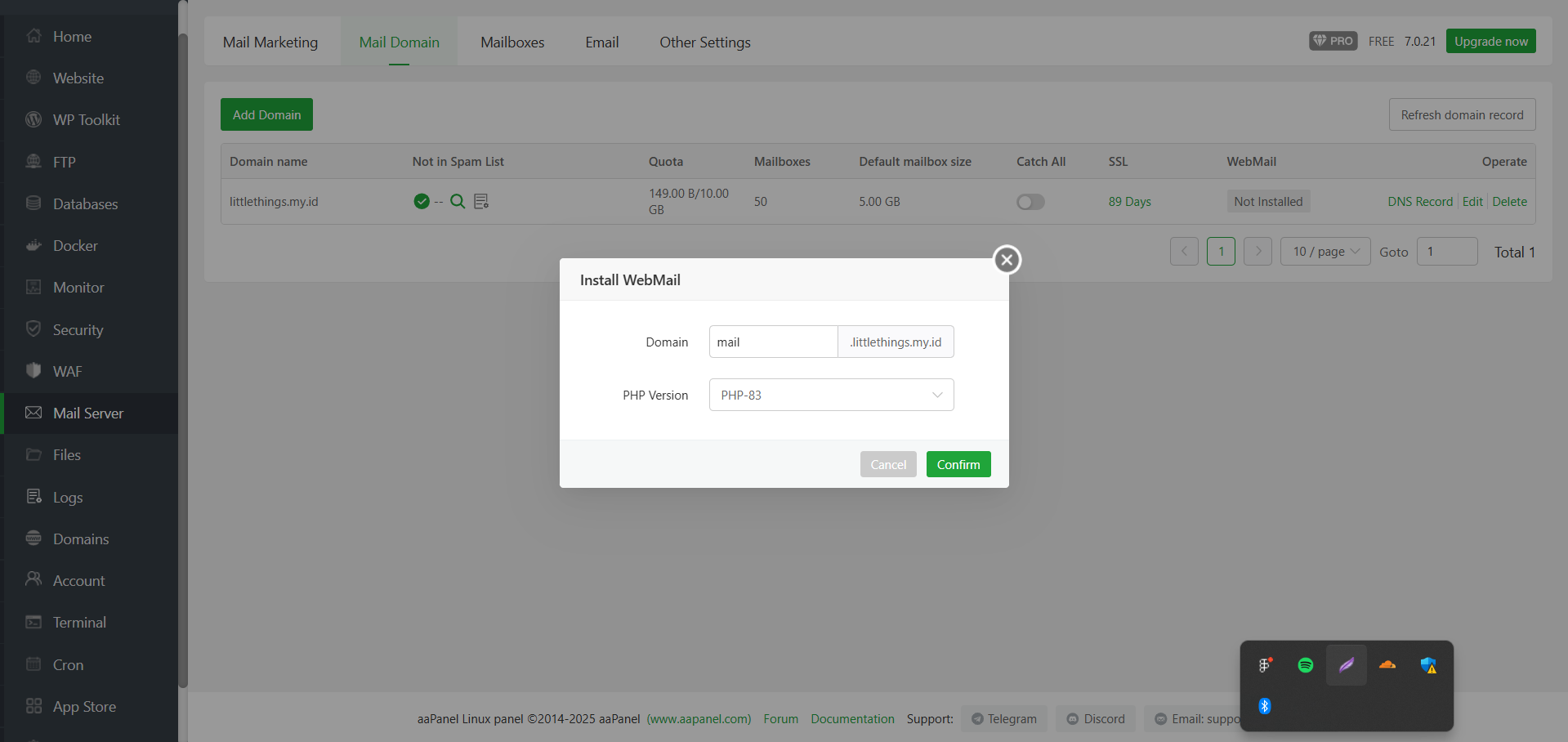 Cara Konfigurasi Mail Server di aaPanel: Setup sampai Kirim 15 Cara Konfigurasi Mail Server di aaPanel: Setup sampai Kirim 14
