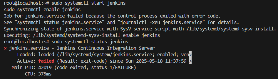Automasi CI/CD dengan Jenkins di VPS: Cocok untuk Pemula 3 Jenkins Failed